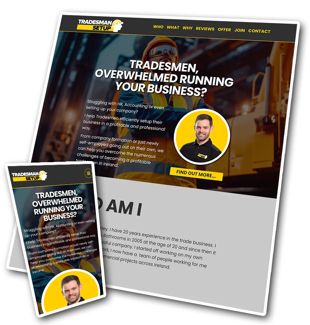snazzy tradesman frontpage